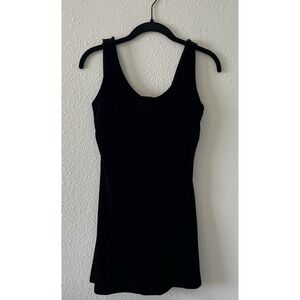 Vintage 90's Mini Dress SIze Sm Black Velvet Pandora Witchy Goth Grunge Whimsy